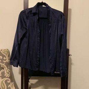 LilySilk Navy blue top